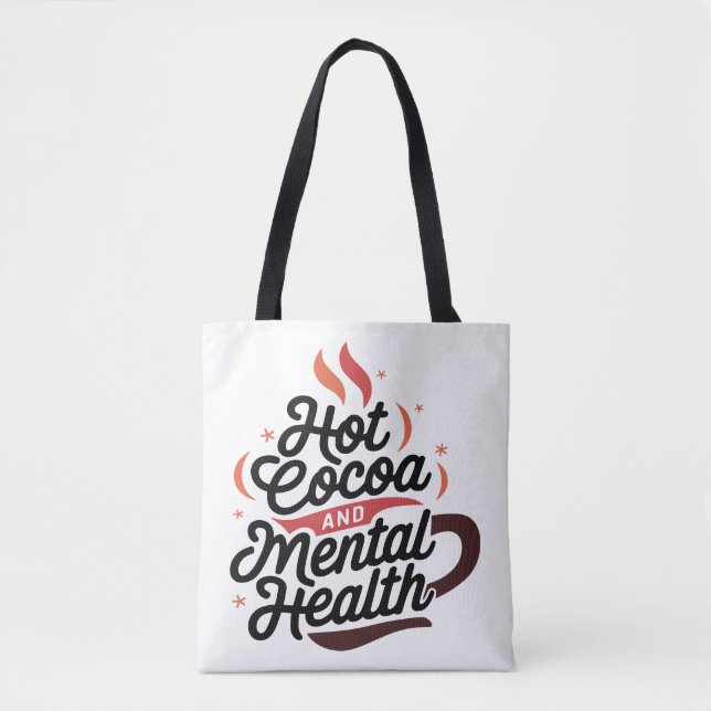 Tote Bag Chaud cacao et santé mentale Personnalisé (Devant)