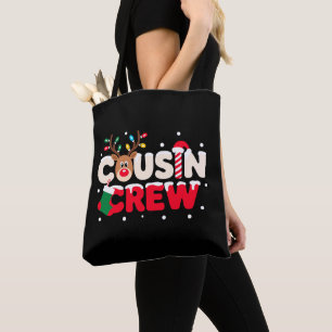 Tote Bag Chaussette de Noël en bonbon en forme de renne pou
