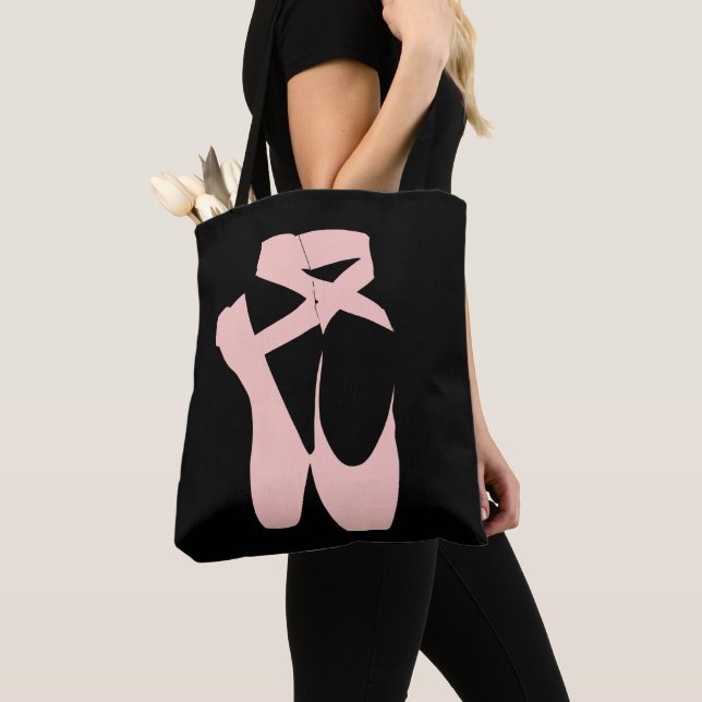 Tote Bag Chaussure de ballet rose danseur de ballet (De près)
