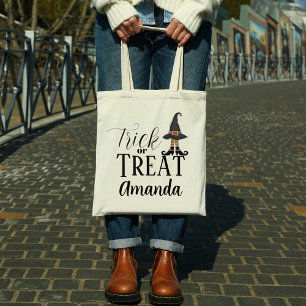 Tote Bag Chaussure Halloween Trick Ou Treat mignonne sorciè
