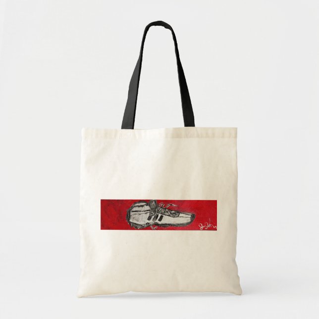 TOTE BAG CHAUSSURES ARGENTÉES (Devant)