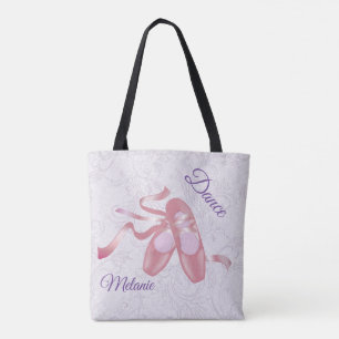 Tote Bag Chaussures de ballet roses personnalisées