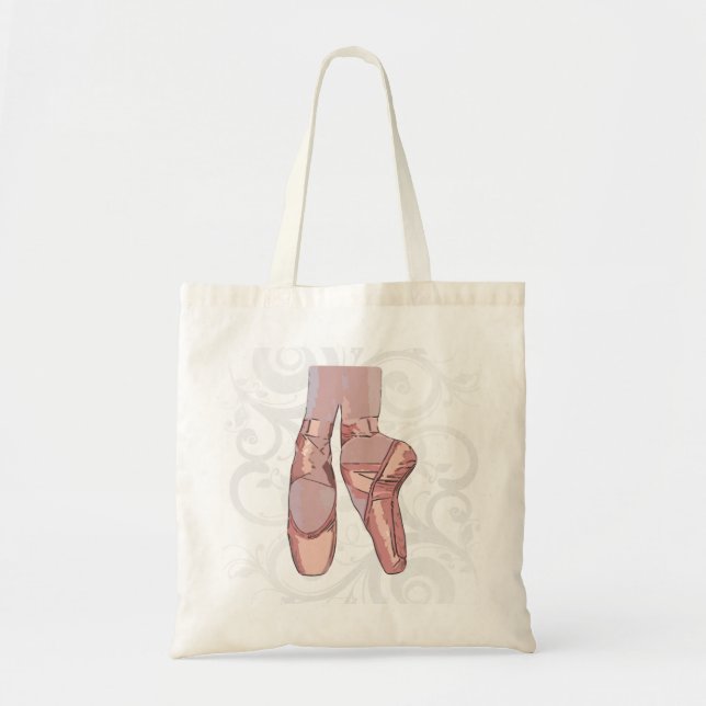 Tote Bag Chaussures d'orteil de pantoufles de ballet (Devant)