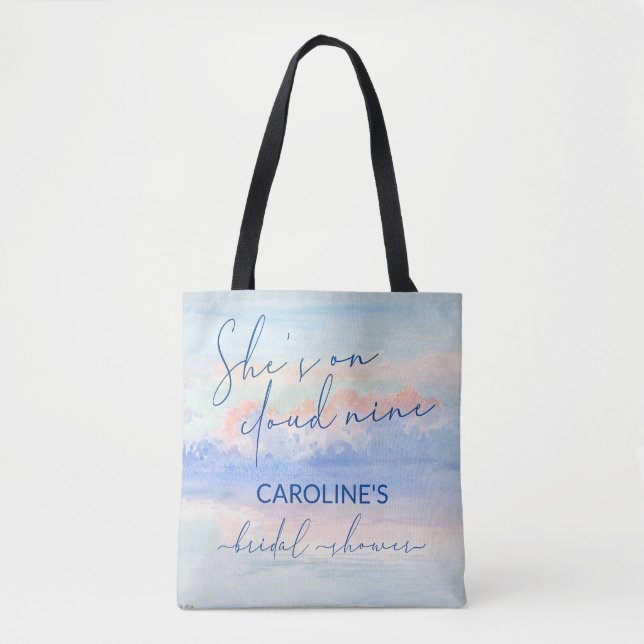 Tote Bag Chaussures Sur Cloud Nine Pastel Fête des mariées  (Devant)