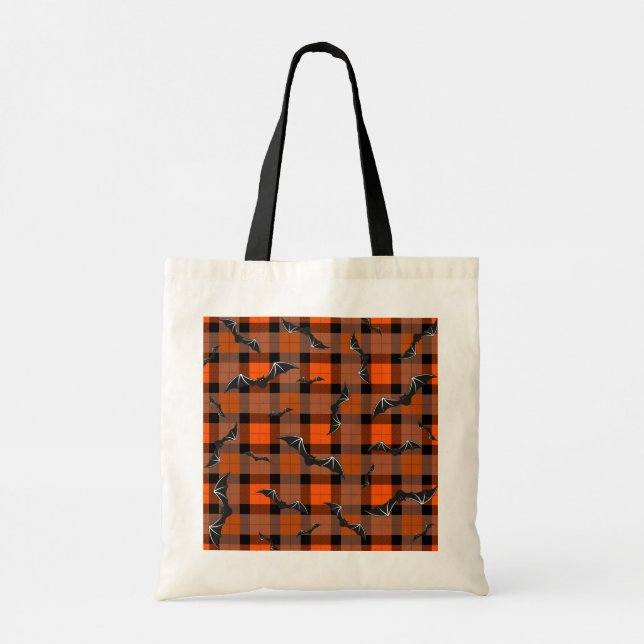 Tote Bag Chauve-Halloween sur Plaid (Dos)