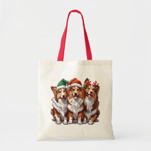 Tote Bag Cheepdogs de Noël Shetland