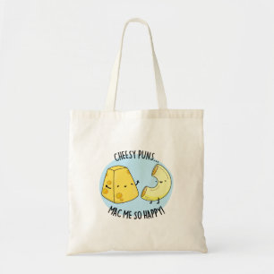 Tote Bag Cheese Puns Mac Me So Happy Funny Mac n Cheese Pu