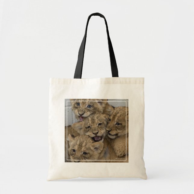 Tote Bag Cheetah Cubs Jouer (Devant)