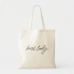 Tote Bag Chef Lady Hand Written Calligraphy