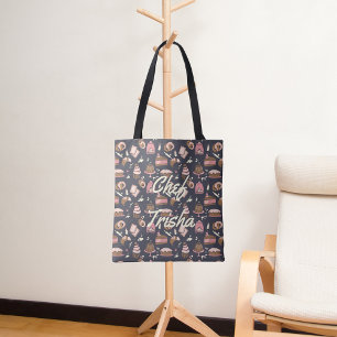Tote Bag Chef pâtissier Pro Iconic Bleu foncé ・ Personnalis