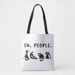 Tote Bag Chemise de chat noir drôles femmes nouvelles perso