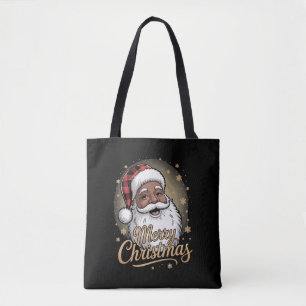 Tote Bag Chemises de Noël afro-américaines Père Noël