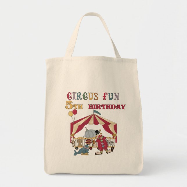 Tote Bag Chemises et cadeaux Circus 5th Birthday (Devant)
