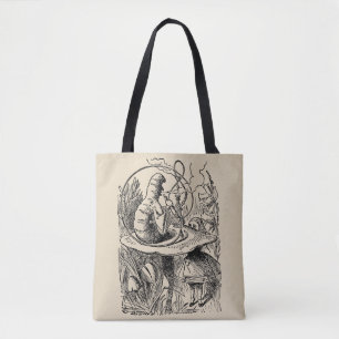 Tote Bag Chenille Narguilé Alice au Pays des Merveilles Vin