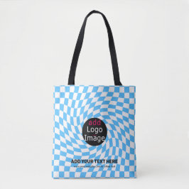 Tote Bag Chèque professionnel moderne Pale Blue Custom