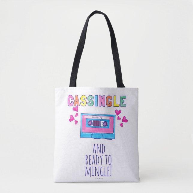 Tote Bag Cher Cassingle Nostalgie Musique Tape Slogan (Devant)