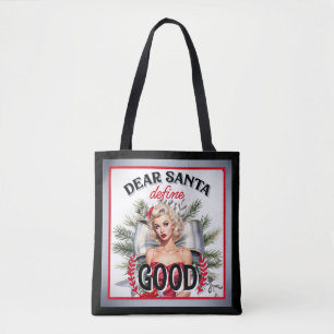 Tote Bag Cher Père Noël Définir une bonne Pinup Rétro