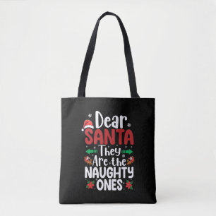 Tote Bag Cher Père Noël Ils Sont Vilains Noël Matchin
