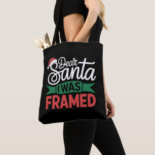 Tote Bag Cher Père Noël J'ai été piégé Noël Mauvais Xmas