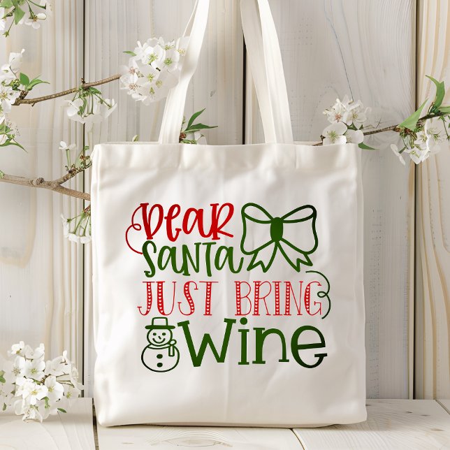 Tote Bag Cher Père Noël, une typographie moderne du vin (Créateur téléchargé)