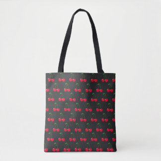 Tote Bag Cherries bombs pattern