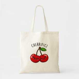 Tote Bag Cherrific Funky Red Cherry Fruit Pun