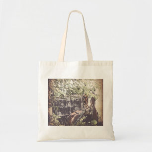 Tote Bag Cheval Amish et Buggy à l'ombre