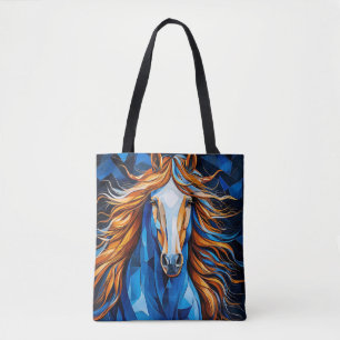 Tote Bag Cheval Artistique Équin Beauté & Géométrique Vibra