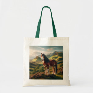 Tote Bag cheval Clydesdale des Highlands d'Écosse