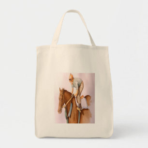 Tote Bag Cheval de course et Jockey