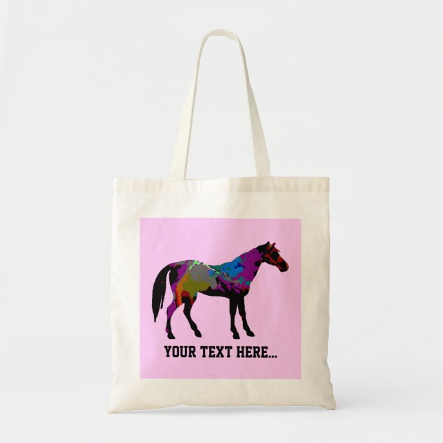 Tote Bag Cheval de course personnalisé (Devant)