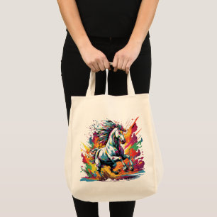 Tote Bag Cheval de course Vintage super Pop Art