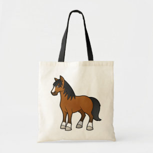 Tote Bag Cheval de Dessin Animé