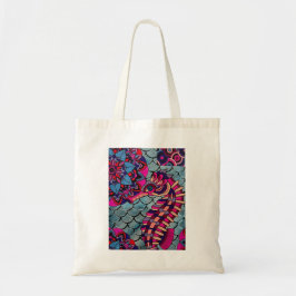 Tote Bag Cheval de mer rose et violet
