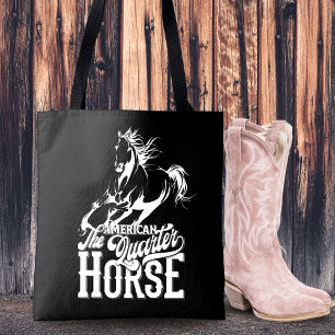 Tote Bag Cheval de quart américain Cowgirl sauvage ouest ou
