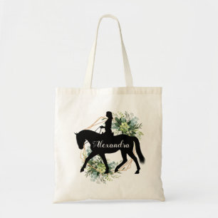 Tote Bag Cheval Equestre Personnalisé Équitation Nom Pers