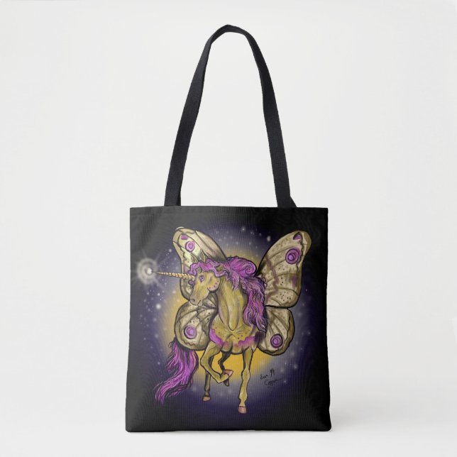 Tote Bag Cheval Fairy Jaune Empereur Moth (Devant)