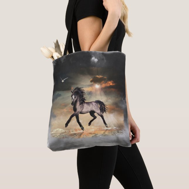 Tote Bag Cheval Fourre-tout de danseur de Sun (De près)
