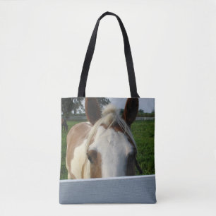 Tote Bag Cheval Palomino Jouant à Cache-Cache