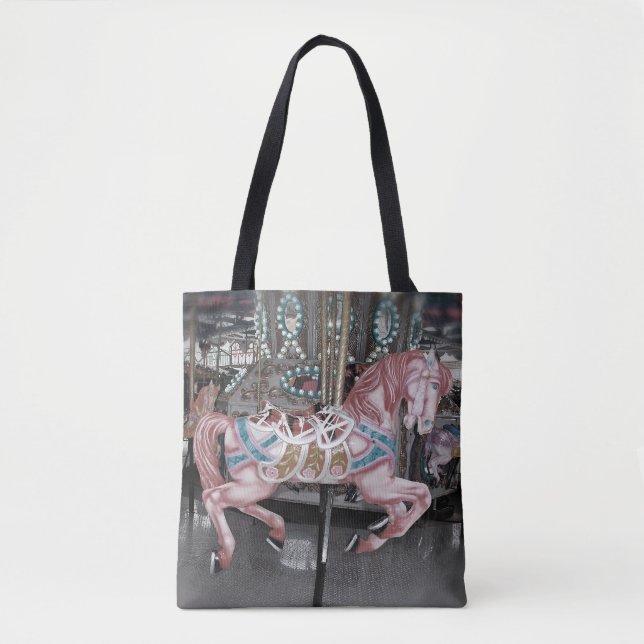 Tote Bag Cheval rose de carrousel (Devant)