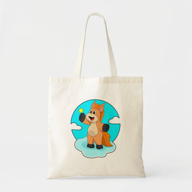 Tote Bag Cheval sur nuages (Devant)
