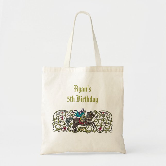 Tote Bag Chevalier vintage personnalisé (Devant)