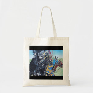 Tote Bag chevaliers médiévaux jouant sur l'art historique d