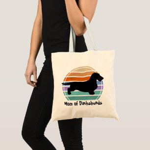 Tote Bag Cheveux ronds Dachshund - Silhouette 1