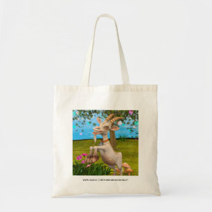 Tote Bag Chèvre de dessin animé drôle Art d'animal de jardi