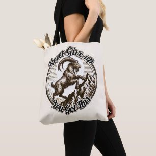 Tote Bag Chèvre de montagne qui grimpe Capricorne Ne jamais