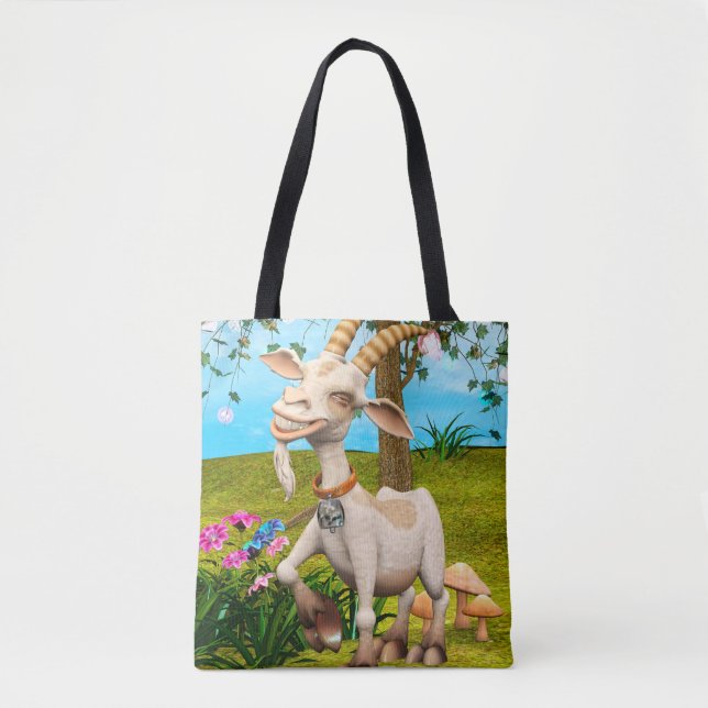 Tote Bag Chèvre Heureuse (Devant)
