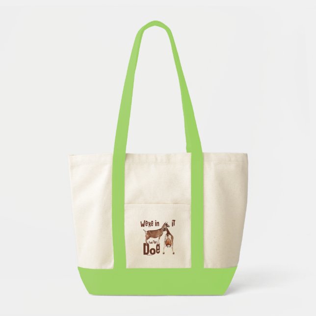 Tote Bag Chèvres dedans pour Doe Dairy Chèvres Cadeaux (Devant)