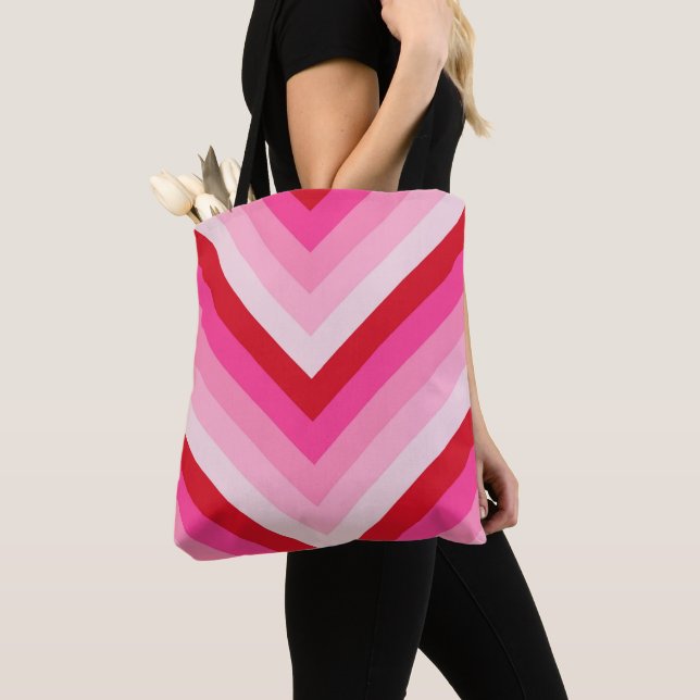 Tote Bag Chevron à pointe de brosse (De près)