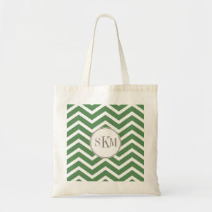 Tote Bag Chevron Fourre-tout personnalisé par monogramme